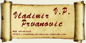 Vladimir Prvanović vizit kartica